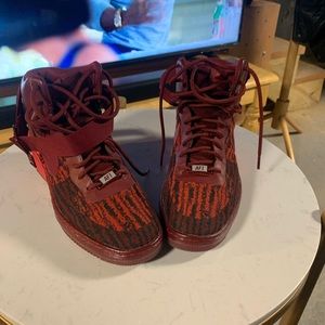 Tiger stripe Air Force 1 Wedge Sneakers